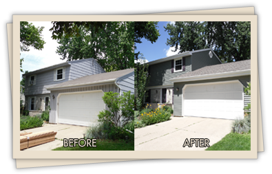 testimonials for a 2 story home - before and after picture