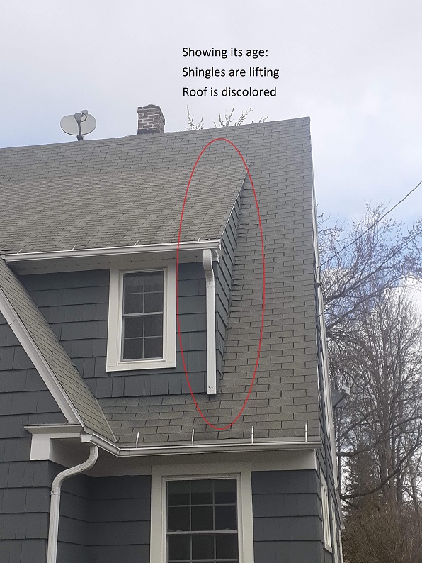 old roof of a Green Bay home